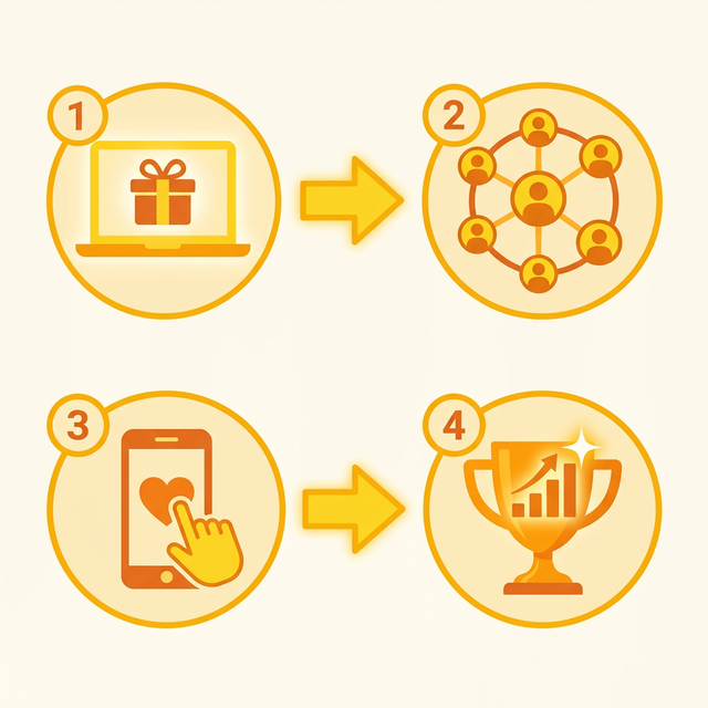 카카오 선물하기 찜 마케팅 4단계 프로세스